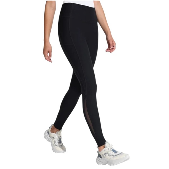 Mondetta High Waist Active Legging S Black Side Pocket Mesh Moisture Wicking NWT - Picture 1 of 13
